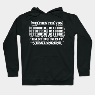 Informatiker Binär Verständnis Lustig Welchen Teil Verstanden Hoodie